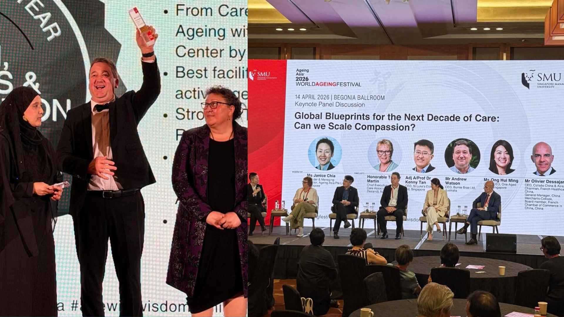 Burnie Brae CEO, Andrew with Award and Keynote Panel