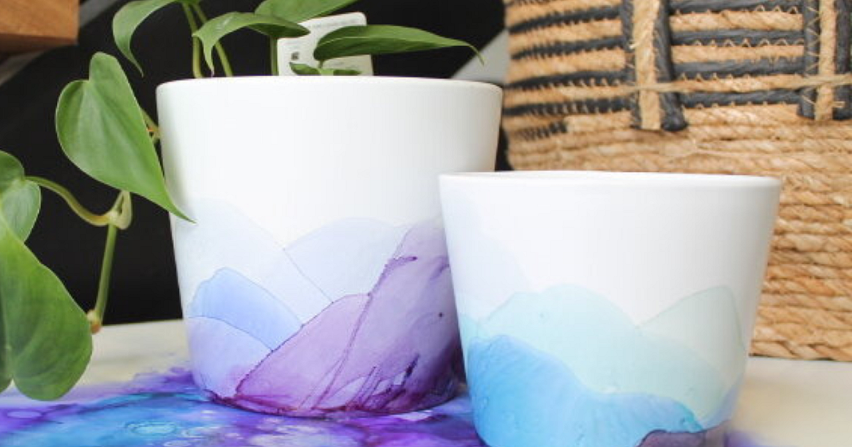 Drinking Inkpot Burnie Brae | Alcohol Ink Pots Workshop
